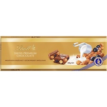 Lindt Zlatá Mliečna čokoláda s hrozienkami a orieškami 300 g