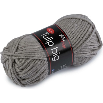 Pletací příze Tulip big 100 g, střední, 18 (41027) šedá neutrální
