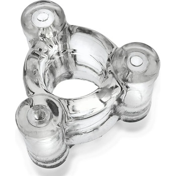 Image 1 of OXBALLS Heavy Squeeze Weighted Ballstretcher Clear