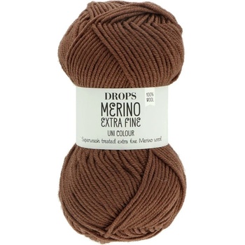 Drops Merino Extra Fine Uni Colour 49 čokoládová hnedá