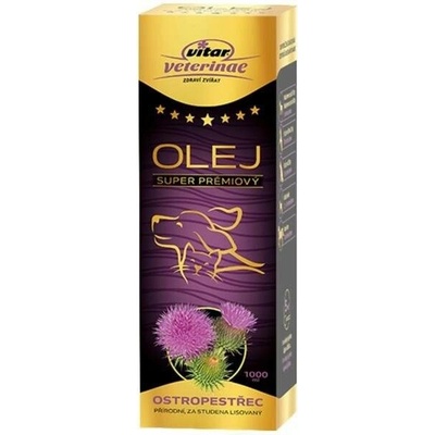 Vitar Veterinae Ostropestřecový olej pro psy a kočky 1000 ml