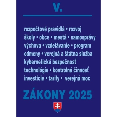 Zákony V/2025 – Štátna a verejná správa, školy a obce