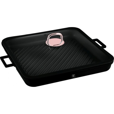 BerlingerHaus Pánev grilovací s titanovým povrchem a poklicí 34 cm Black Rose Collection BH-7789
