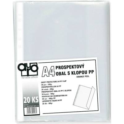 Auro Office - eurofolie A4 s klopou, 100 µm, PP, hladké - 20 ks