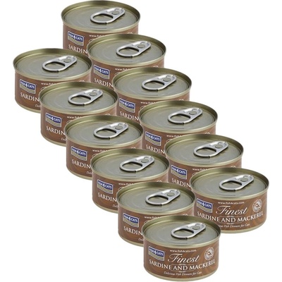 Fish4Dogs Fish4cats Finest Сардина и Скумрия 12 x 70 г