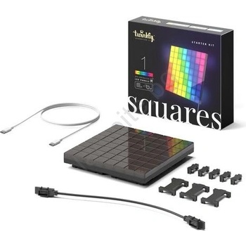 Twinkly TWQ064STW-01-BUSB - LED RGB Panel SQUARES 64xLED 16x16 см Wi-Fi (TW0040)