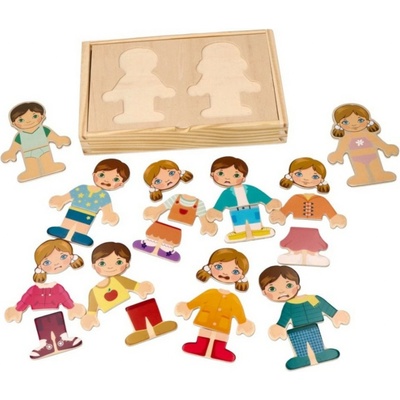 Adam Toys magnetická skladačka v obliekaní Holka a chlapec