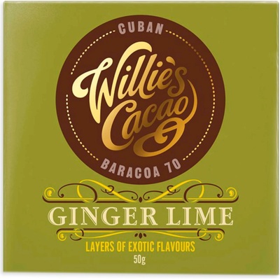 Willie's hořká Cuban Baracoa se zázvorem a limetkou 70% 50 g