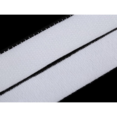Prima-obchod Suchý zip šíře 20 mm oboustranný, barva 2 bílá