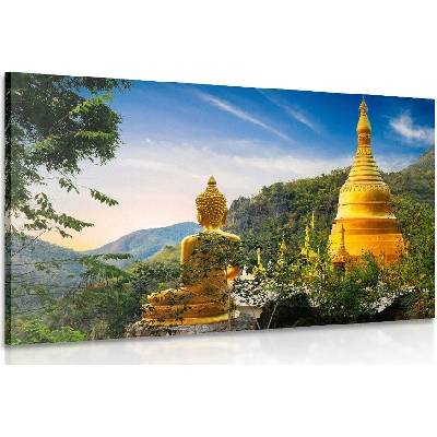 Obraz pohled na zlatého Budhu - 120x80