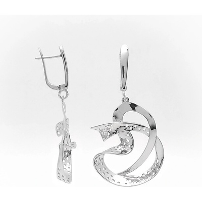 Šperk Holíč strieborné visacie náušnice bez kameňa N135