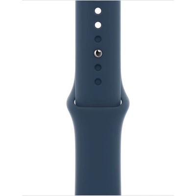 Apple Оригинална силиконова каишка за Apple Watch 38мм, 40мм, 41мм (син) - Apple Watch Sport Band Abyss Blue (разопакован продукт) (MKUE3ZM/A)