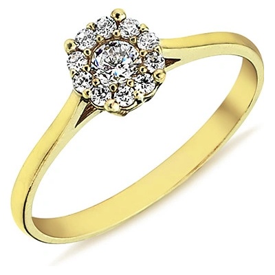 Lillian Vassago Zlatý zářivý prsten se zirkony LLV98 GR078Y