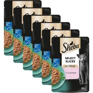 Sheba Select Slices плик с сьомга в сос 6 x 85 г