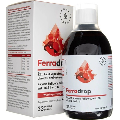 Aura Herbals Ferradrop Železo + kyselina listová 500 ml