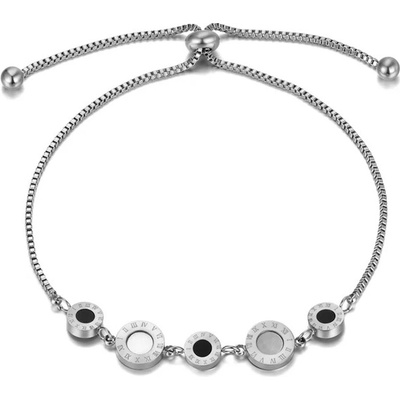 Victoria Filippi Stainless Steel Ocelový Casia chirurgická ocel římské číslice NRB20019-2/28 Stříbrná Nastavitelná