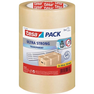 tesa baliace lepiaca páska pack® Ultra Strong priehľadná 66 m x 50 mm