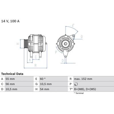 Alternátor BOSCH (BO 0986047280)