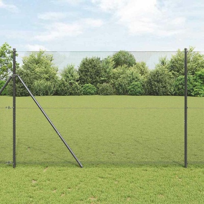 vidaXL Svařovaný drátěný plot 5000 x 150 cm Šedá