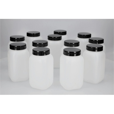 Lahve se širokým hrdlem z HDPE, objem 950 ml, 12 kusů
