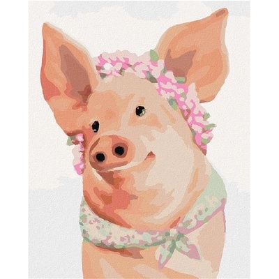 Zuty Malování Podle Čísel Prasátko Myroslava Voloschuk 40 x 50 Cm Plátno Rám