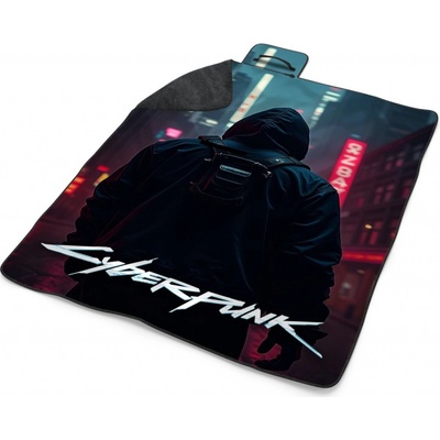 Sablio Plážová deka Cyberpunk 2077 Výhľad na mesto