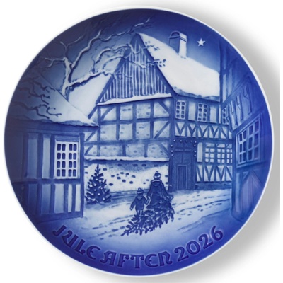 Royal Copenhagen Porcelánový talíř Blue Collectibles 2026 Bing & Grøndahl 18 cm, modrá barva, porcelán