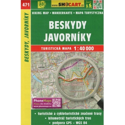 Beskydy Javorníky turistická mapa 1:40 000 – Zboží Dáma