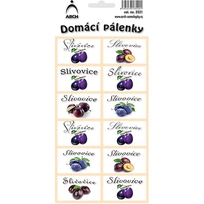 DOMÁCÍ PÁLENKY - slivovice, samolepka