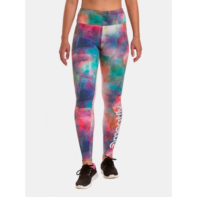 Meatfly Arabel Fialovo- dámské vzorované legíny růžové – Zboží Mobilmania