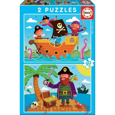 Educa Пъзел educa 17149 - 2 х 20 части - Пирати (edu17149)