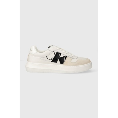 Calvin Klein Jeans Кожени маратонки Calvin Klein Jeans CHUNKY CUPSOLE LTH NBS DC в бяло YM0YM00897 (YM0YM00897)