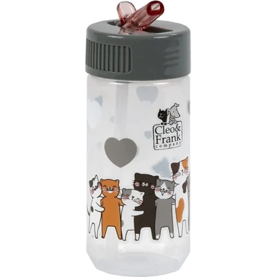 BackUP Cleo & frank 39 бутилка със сламка 330 мл