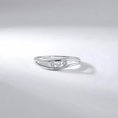 Lillian Vassago Zásnubní Prsten s diamanty bílé zlato LLV59 DR099W