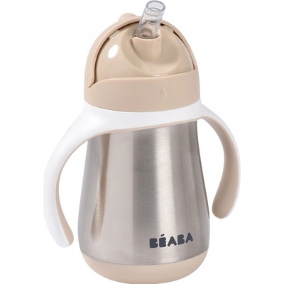 Beaba Hrnček termoizolačný so slamkou nerez 250 ml Clay Earth