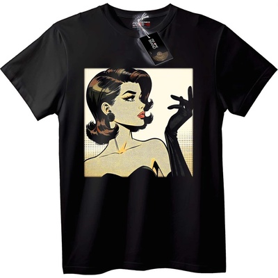 NOONEBRAND Тениска РетроPin-Up Дама - M, White