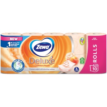 Zewa Deluxe Cashmere Peach |тоалетна хартия 10бр|промо цена (Z633677/4)