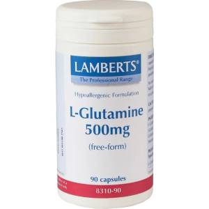 LAMBERTS ЛАМБЕРТС Л-ГЛУТАМИН 500 МГ. Х 90 КАПС. / lamberts l glutamine 500mg 90cap