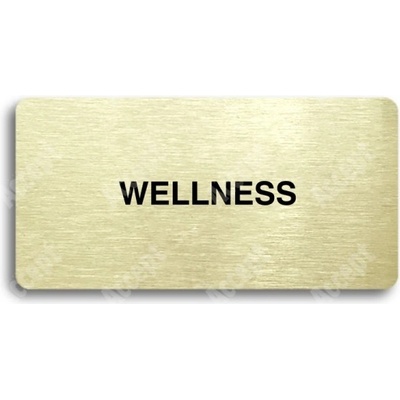 ACCEPT Piktogram WELLNESS - zlatá tabulka - černý tisk bez rámečku