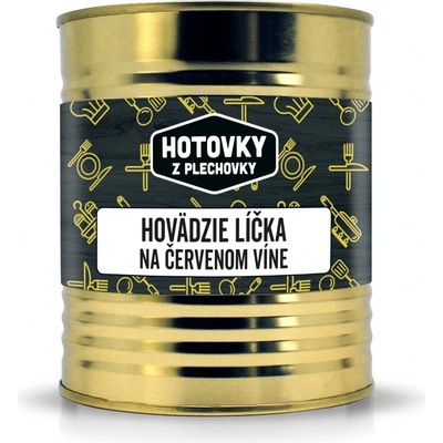 Hotovky z plechovky Hovädzie líčka na červenom víne 0,8 kg