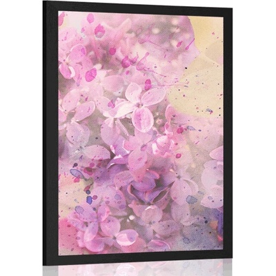 Plakát růžová větvička květin - 60x90 no frame