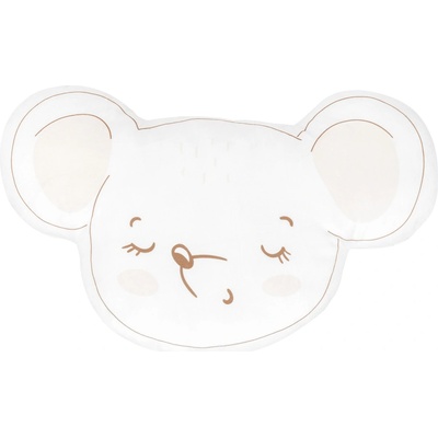 KikkaBoo Vankúš plyšový Joyful Mice biela 50x30x11