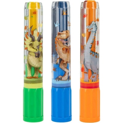 Dino World 3498750 šroubovací olejové voskovky s dinosaury 3 ks