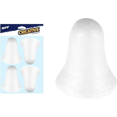 MFP Creative polystyrénové zvončeky, výška 9cm, hladké, biele (4ks)