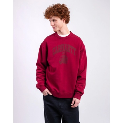 Carhartt WIP Faded Pond Corps Sweatshirt Marsala heavy stone wash
