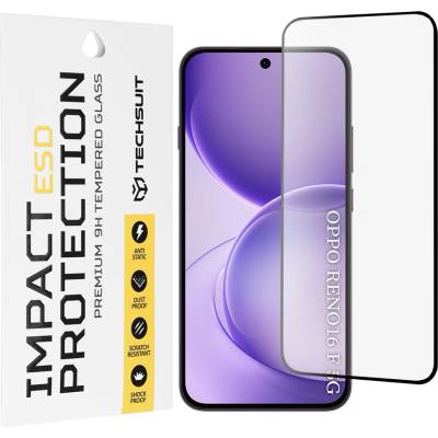 Techsuit Стъклен протектор за Oppo Reno16 F / Reno16 FS - ESD Glass - Techsuit - Черен