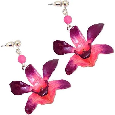Dannyra Обици с цвят на орхидея Pink orchid Dannyra Jewels