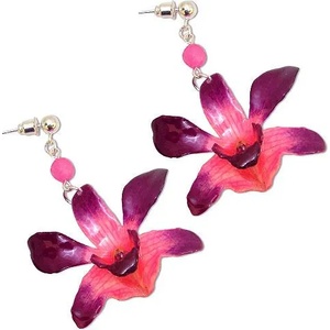 Dannyra Обици с цвят на орхидея Pink orchid Dannyra Jewels