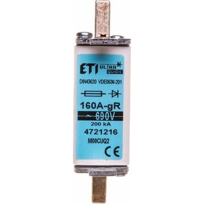 Eti-Polam Pojistková vložka NH00C 160A gR 690V M00CUQ2 004721216 - 004721216