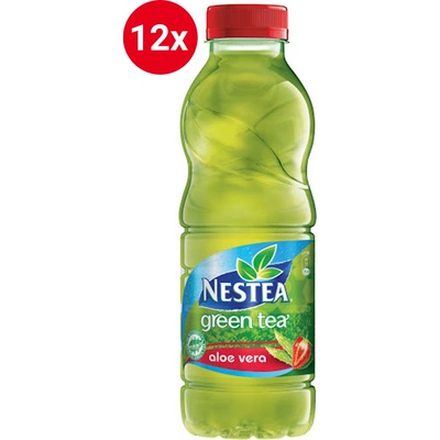 Nestea Zelený čaj s jahodou a Aloe Vera 12 x 0,5 l